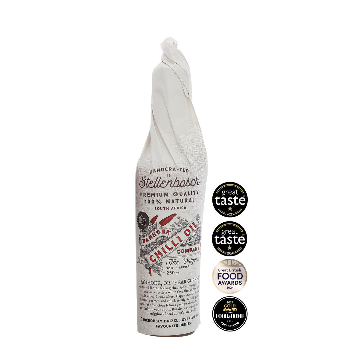 Banhoek Chilli Oil – The Original (250 ml) – Wrapped
